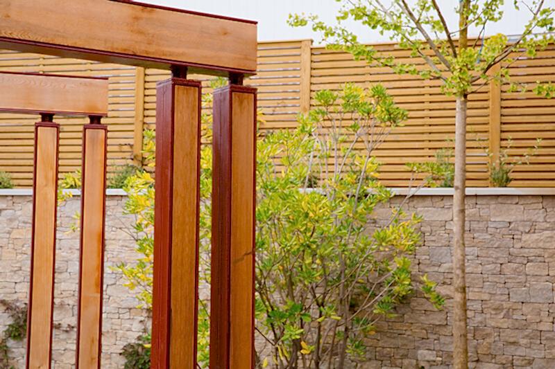 Contemporary garden fencing