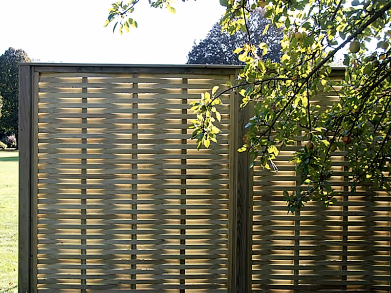Woven panel with sunligh shining through