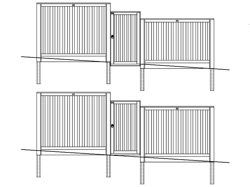 garden gate on hill drawing
