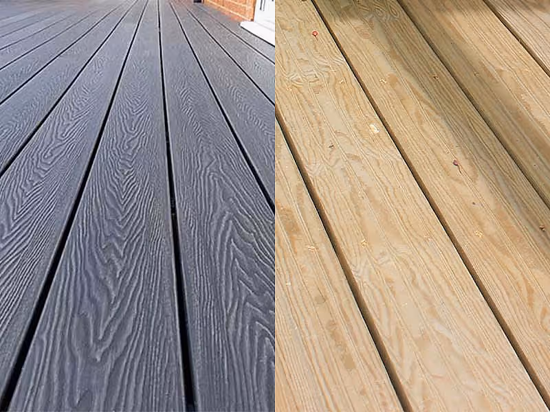 Garden decking boards