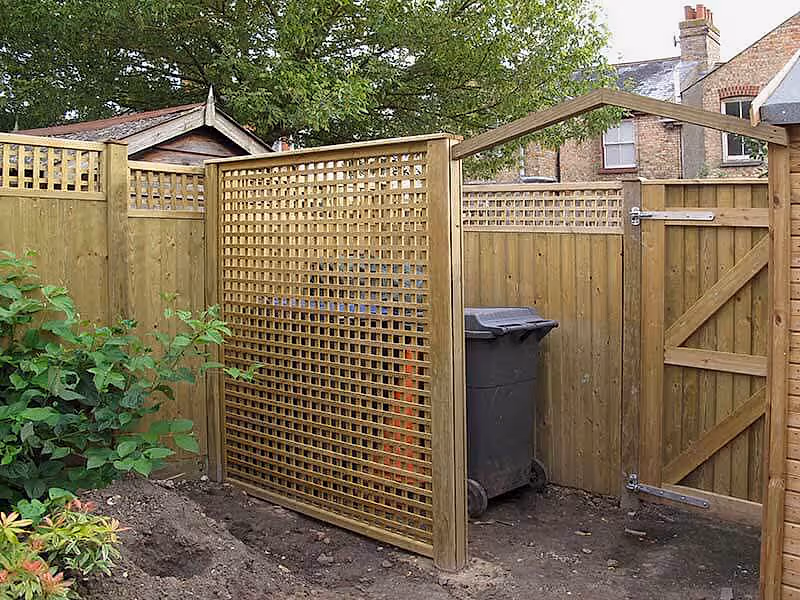hiding rubbish bins