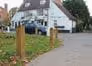 Grass verge timber bollards