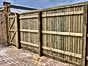Traditional Featherboard Fence Rear With Gate