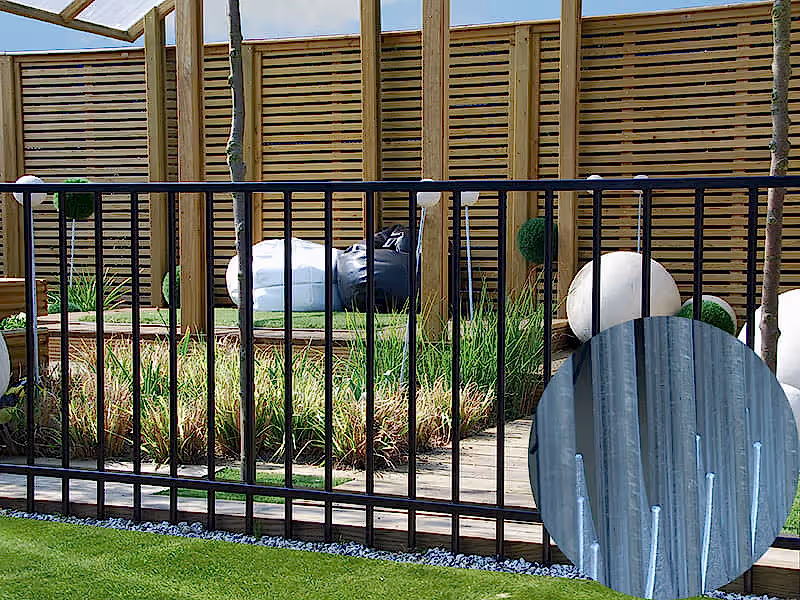 Sentry Residential metal garden railings