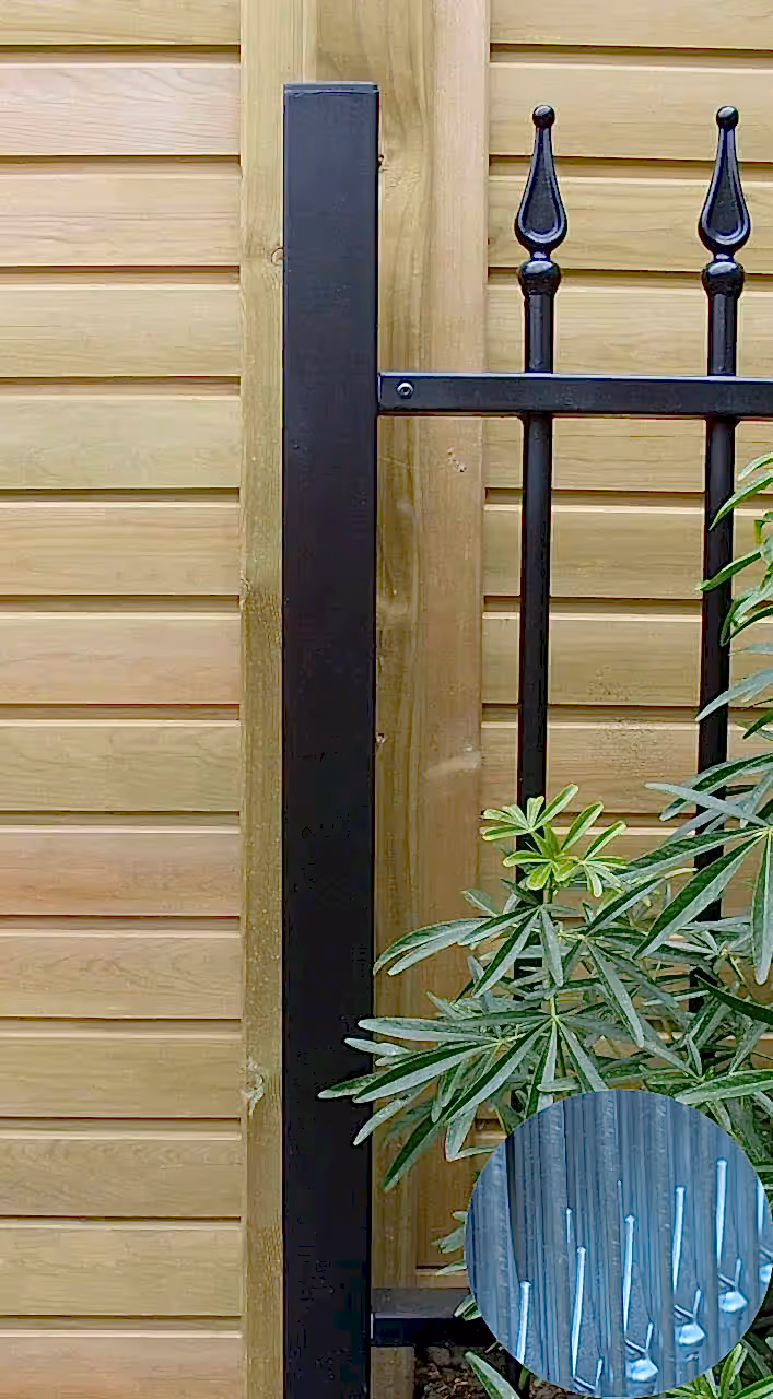 barbican imperial residential railings end post galvanised