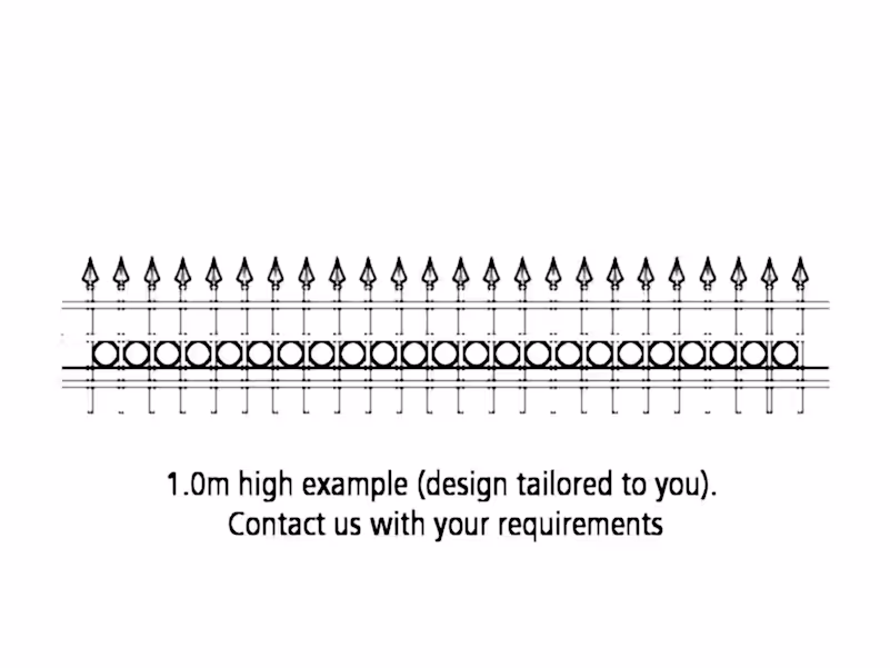 1000mm high standard style ornamental railings
