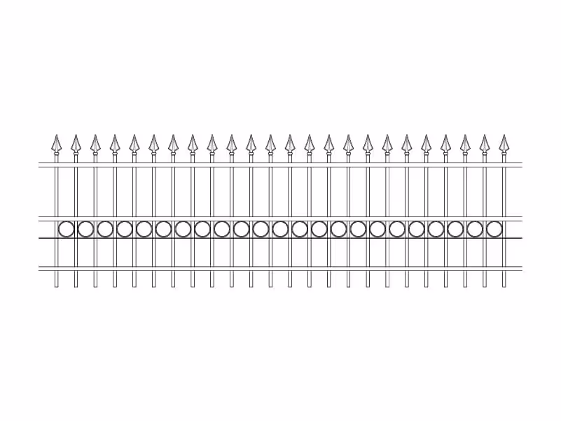 1500mm high standard style ornamental railings