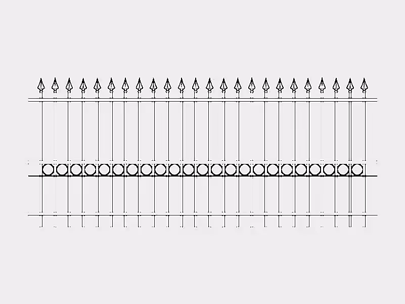 2000mm high ornamental railings