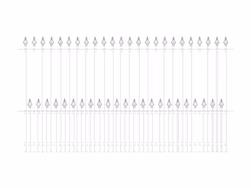 2500mm high style A ornamental railings