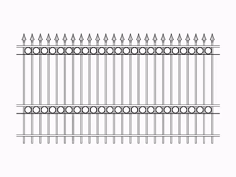 2500mm high style B ornamental railings
