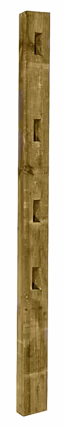 Four Mortice Post and Rail Fence Post