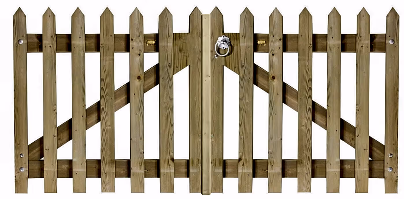 pointed palisade picket gates