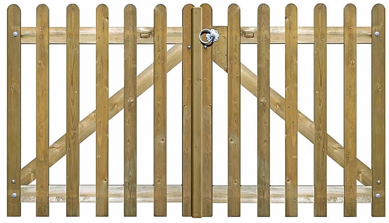 Picket fencing gates