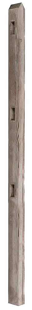 2400 High Pointed Top Timber Palisade Post