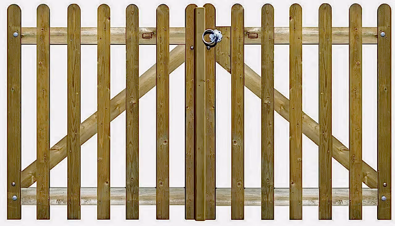 Picket fencing gates