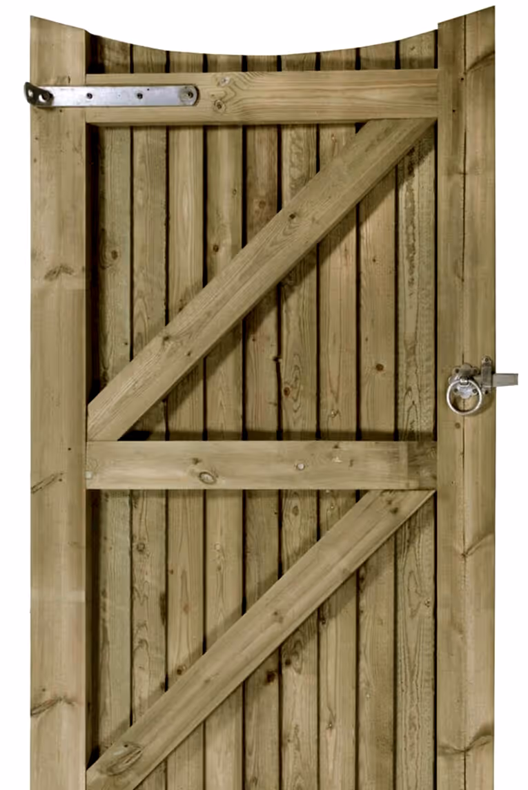 Featherboard concave gate back