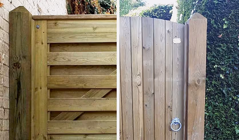Sawn 4 way post recommended for Garden gate