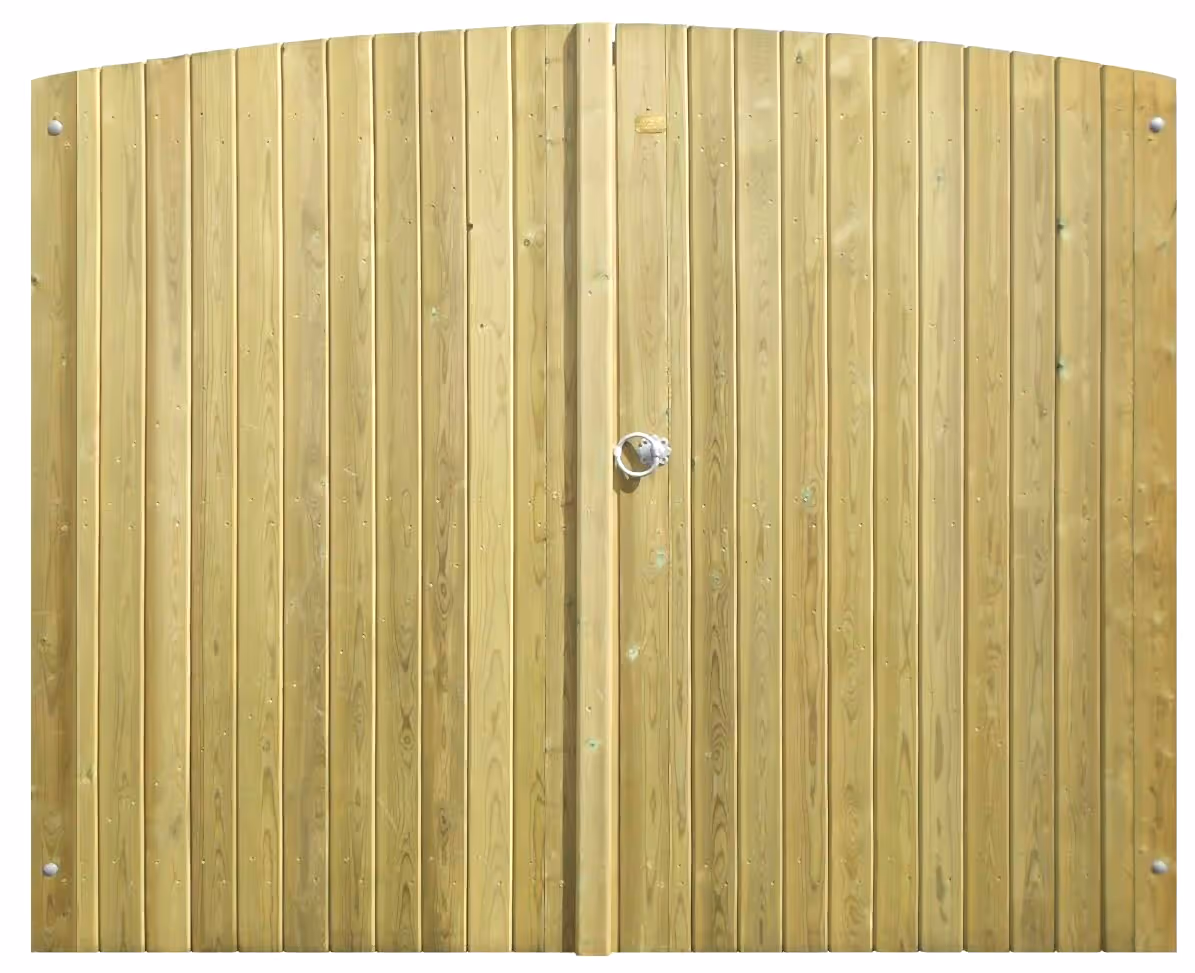 Double arched top garden gate
