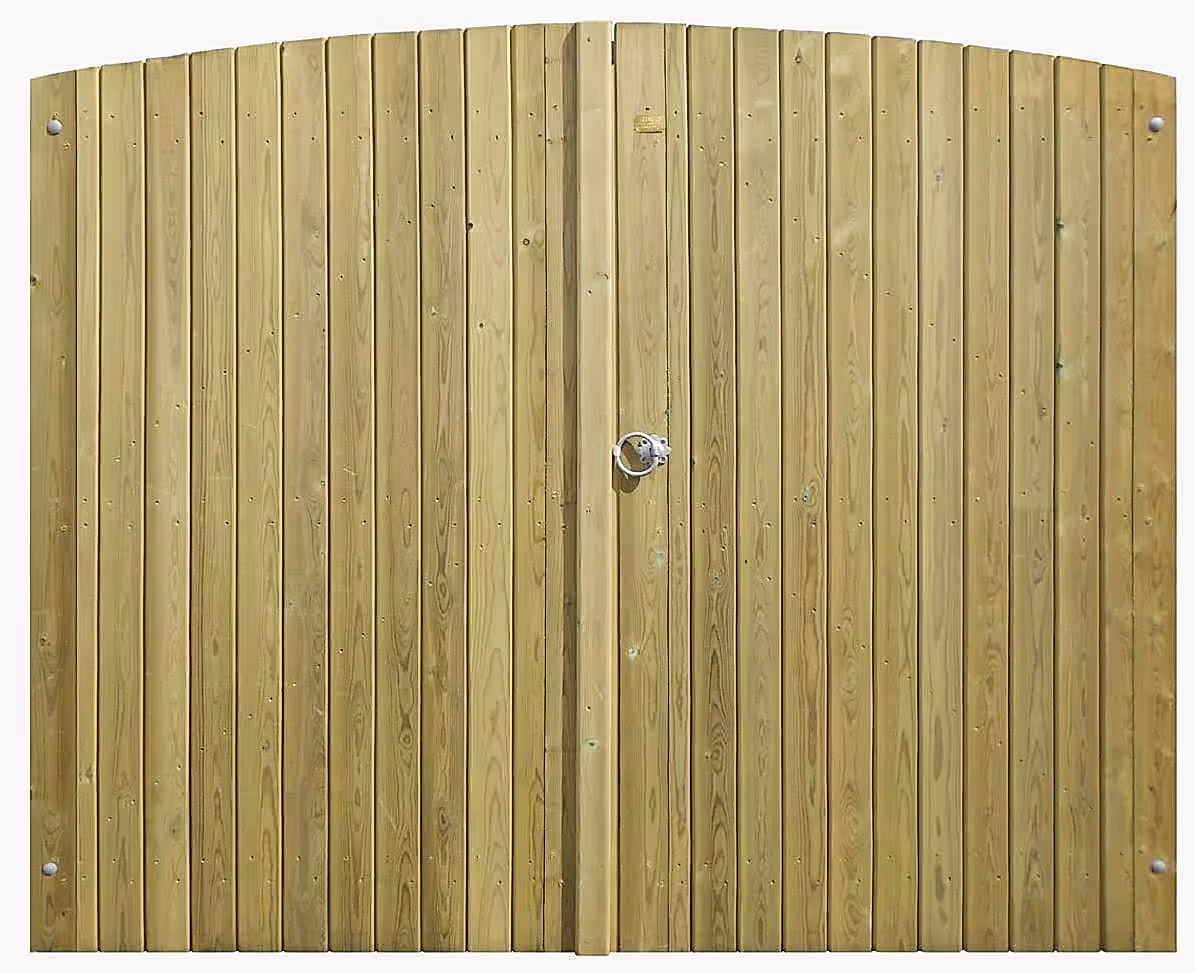 Double arched top garden gate