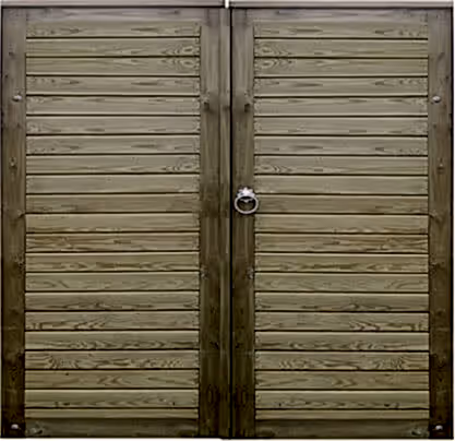 Double Leaf Hanging Horizontal Tongue and Groove Garden Gate