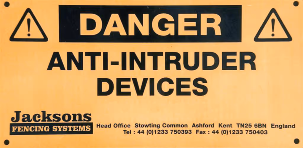 Anti Intruder Devices sign