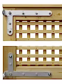 Lattice Garden Gate Back hinges