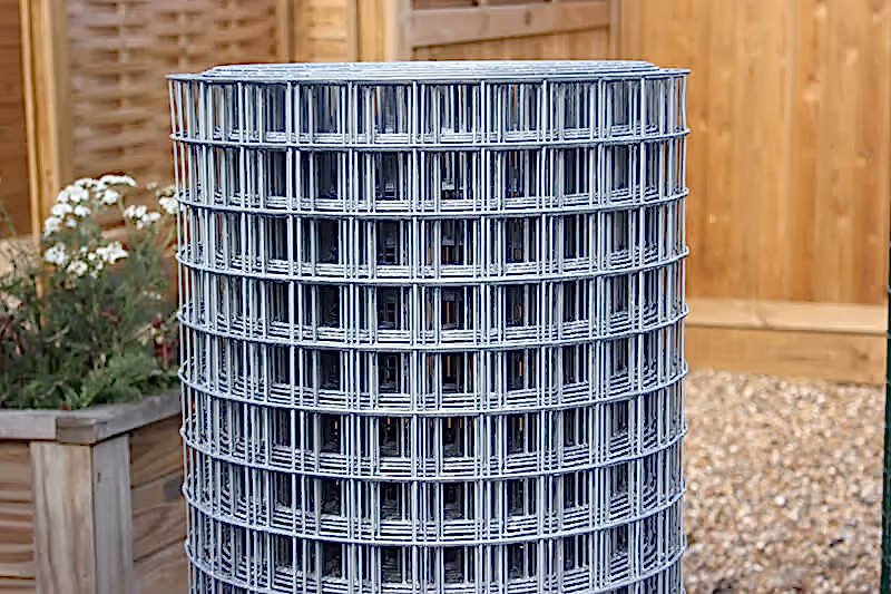 Galvanised mesh wire fencing