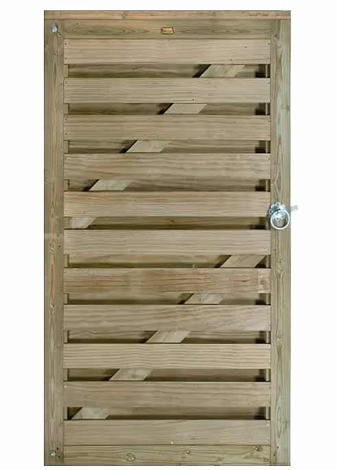Slatted garden gate hit and miss