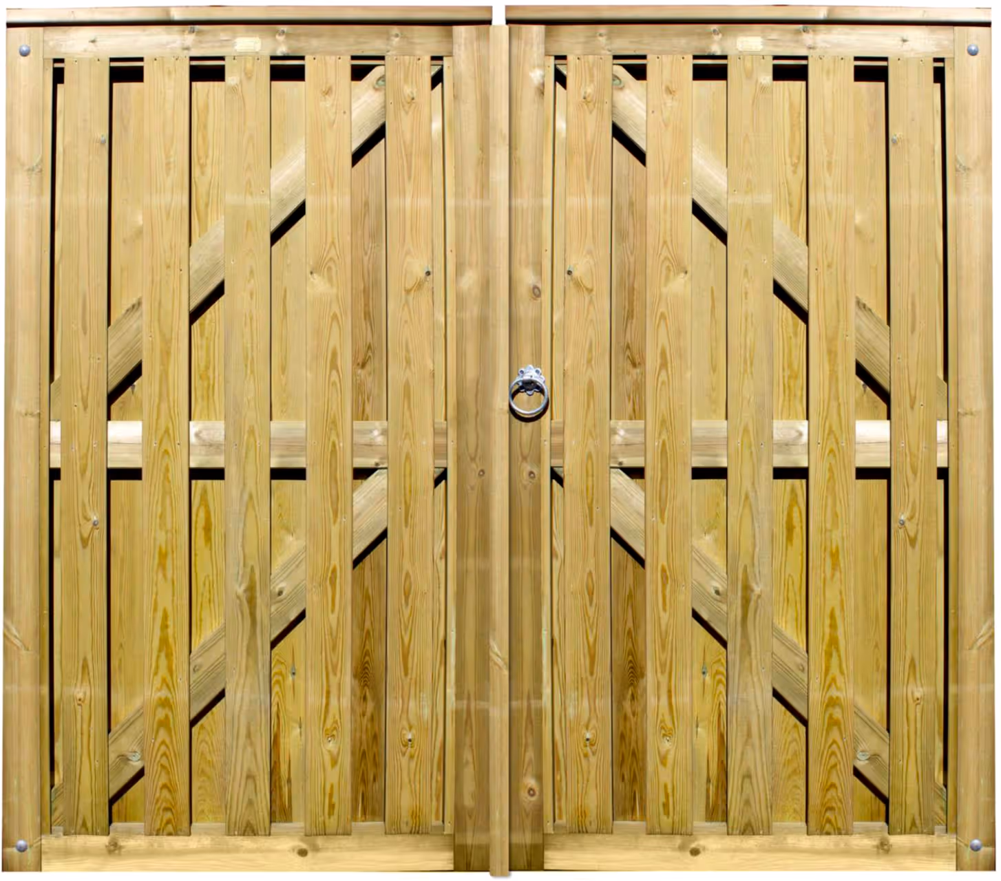 Pair Hit and Miss vertical garden gate