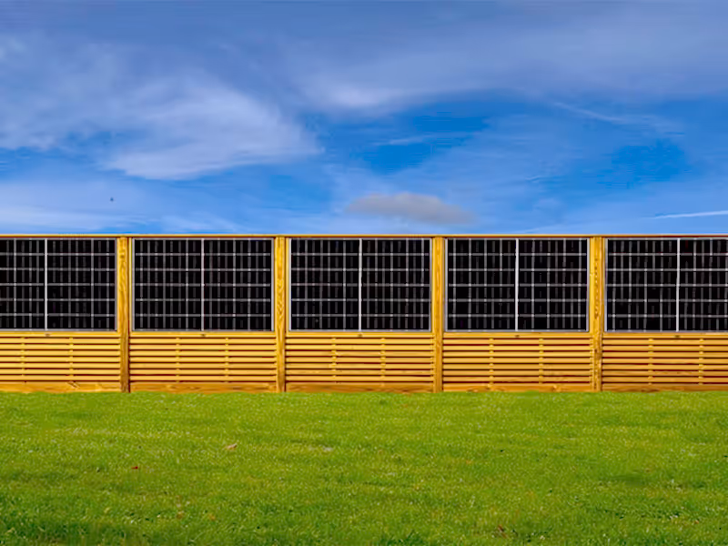 solar panel fence