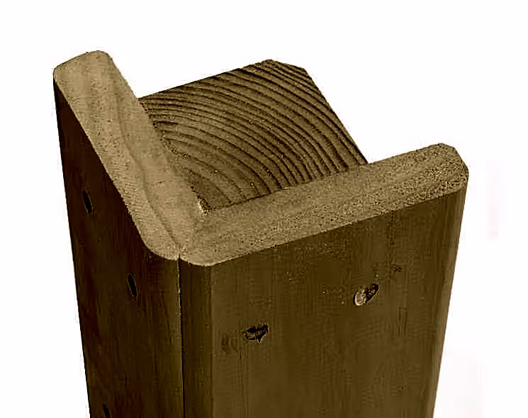2.70m Long Slotted Corner Post 100x100mm For 2.1m 