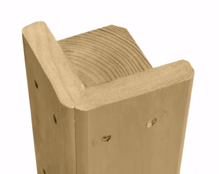2.70m Long Slotted Corner Post 100x100mm For 2.1m 