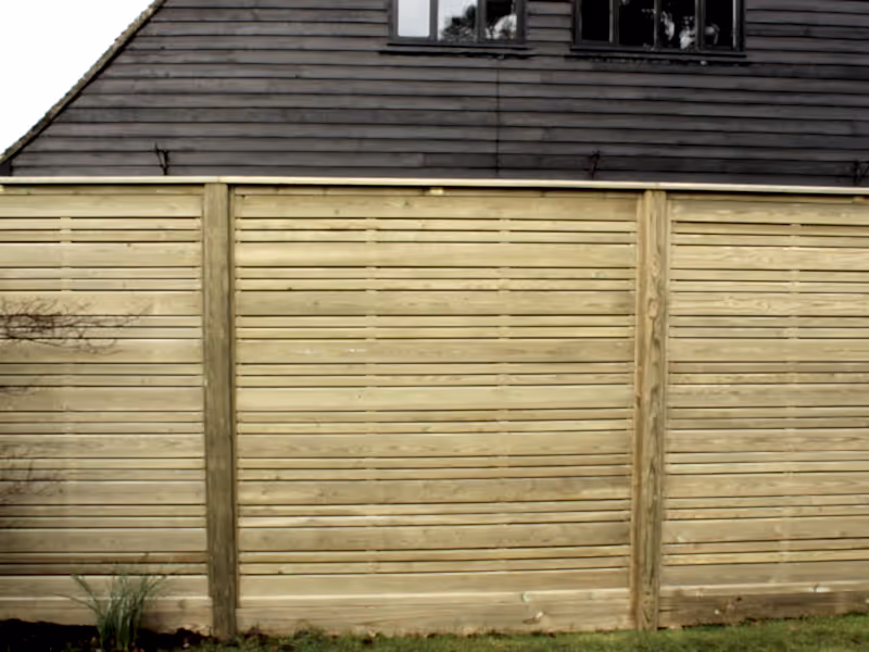 slatted fence panel