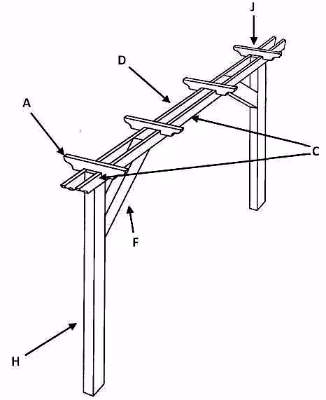 wooden pergola kit single
